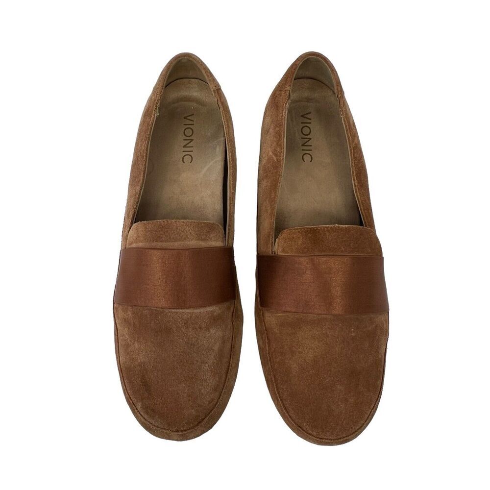 Vionic Chill Bridget Brown Suede Loafers Size 11 Slip-On Flats Comfort - Picture 2 of 11